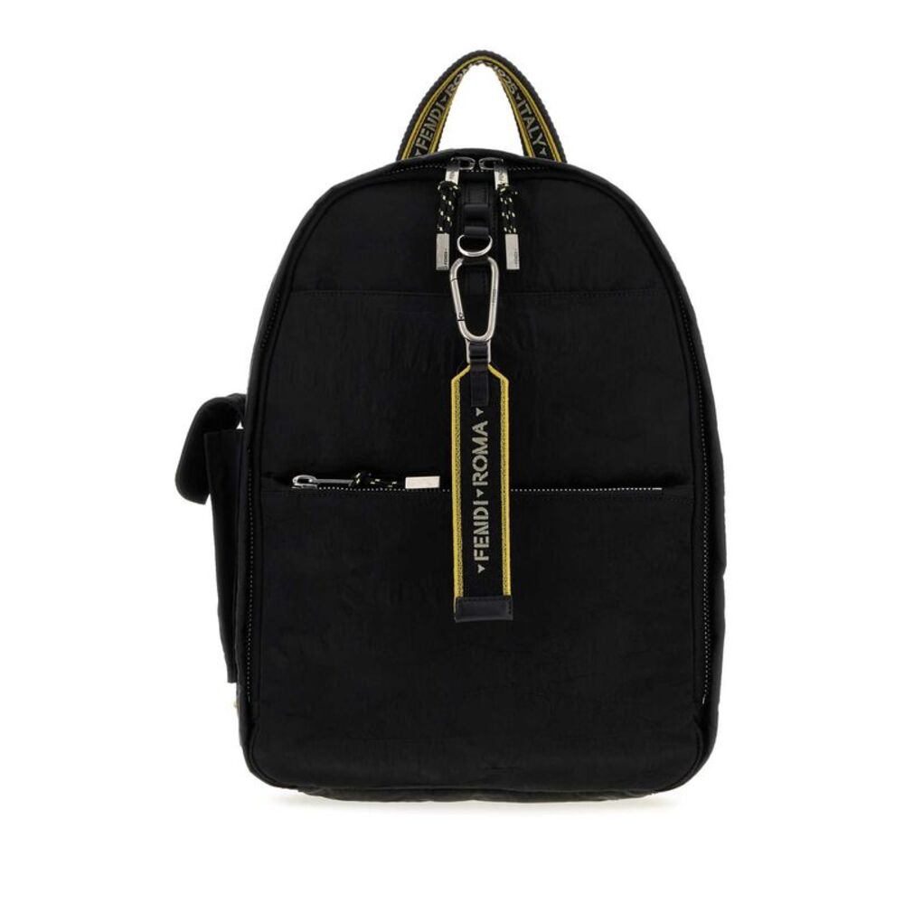 Fendi Men Black Fabric Fendi Climb Backpack